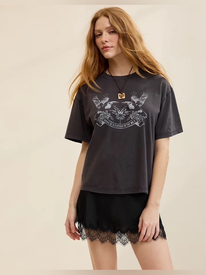 Nwt Aerie Relaxed T-Shirt Smoked Gray Size Medium